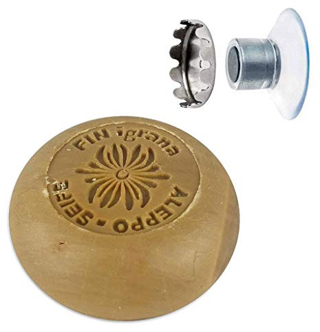 SudoreWell® Schwebender Seifenhalter mit Magnet Plus Oliven- Seife mit ätherischen Lemongras- Öl 100g