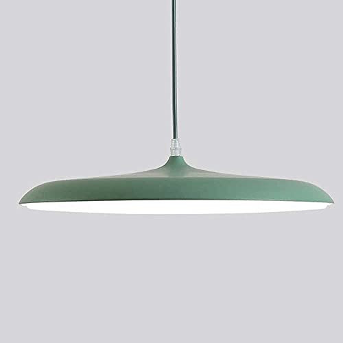 ZHRENXN Candelabro redondo moderno y simple, lámpara colgante LED con atenuación de tres colores, luz colgante empotrada en forma de platillo volante de colores, accesorios de iluminación para restaur