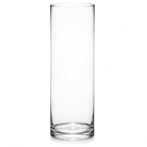 Floralcraft® 40cm Tall Clear Glass Cylinder Vase 15cm x 40cm – Large Thick Glass Flower Vase for Pampas Grass, Wedding Centrepieces, Floating Candle Holder & Home Event Décor