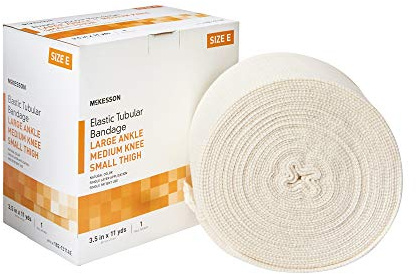 McKesson Elastic Tubular Support Bandage, Large Ankle/Medium Knee/Small Thigh, Size E, 3 1/2 in by 11 yds, 1 Count, 1 Pack