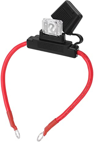 DEWIN Sicherungshalter, 8 AWG Inline-Sicherungshalter mit 80 A Flachsicherung Wasserdichter Schaltkreisschutz für 12‑24 V Fahrzeugschiffe