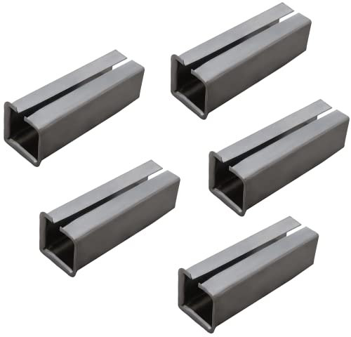 JUVA 5 Stück Ausgleichshülse von 8 auf 9 mm - Reduzierhülse zum Einstecken H5041 Länge 15 mm Stahl blank - Adapterhülse zum nachrüsten - Metall-Hülse für Einsteckschlösser & Türschlösser