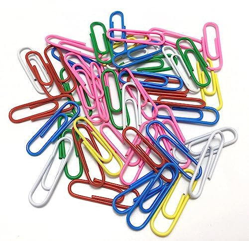 WeddHuis 100 Pcs Trombones Métal Antirouille et Anticorrosion, Bureau, Mini, Multicolore