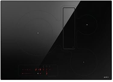 Elica PRF0184526, Piano cottura a induzione con cappa aspirante integrata NIKOLATESLA FIT 3Z BL/A/60, Black