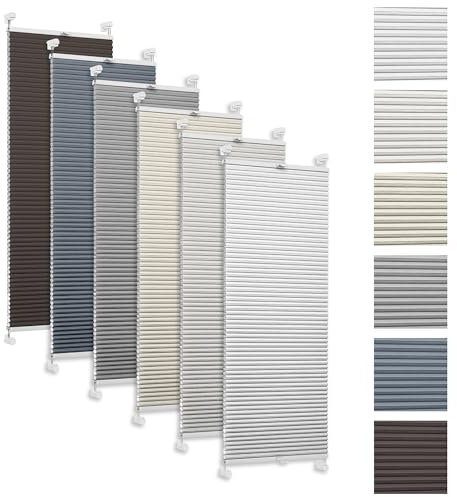 Rettika Wabenplissee ohne Bohren, Thermo und Verdunkelung, klemmfix Montage, nach maß Breite 30-129 cm, Höhe 150-230 cm. Plisse klemmfix