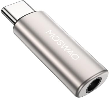 MOSWAG Adattatore USB C Jack con DAC Corpo in Lega di Zinco