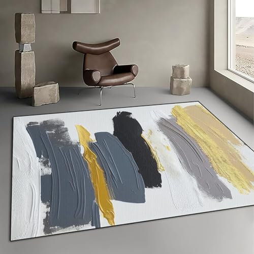CUIMEI Küchenteppich 90 x 370 cm Langlebig strapazierfähig Sauberlaufmatte Mit Muster für Schlafzimmer Kinderzimmer, Creme Farben