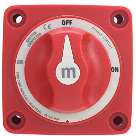 M5 DC Batterietrennschalter, 48V 300a Hauptschalter für Marine-Batterie, Batteriewahlschalter, Hochstrom-Ausschalter Für Kleine Boote, Yacht, Ein-/Aus-Zubehör, M5 DC 48V 300a