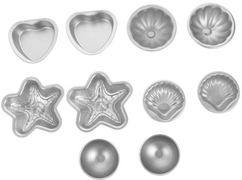MAGICLULU 10St Badebombe Formen Zuckerstangen Schokolade Kuchenform Dampftopf DIY badekugel werkzeug Form für Badekugeln handgemachte Seife Dampfer Freie Kombination Kugel Schimmel