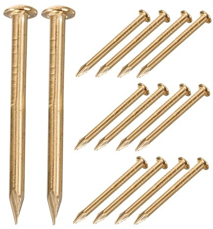 Gadpiparty Lot de 100 Clous Décoratifs en Laiton de 18 Mm Petits Clous Ronds pour Charnières pour Meubles Artisanaux