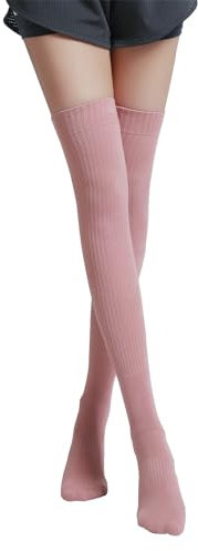 FGFD & OU knästrumpor för kvinnor yoga knästrumpor halkfria strumpor, ROSA, One Size