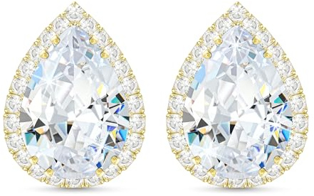 Linawe Pendientes dorados para mujer, pendientes hipoalergénicos, accesorios de boda sin níquel, conjunto de joyas de moda con diamantes
