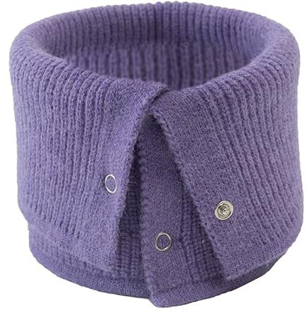 LiuliuBull Winter Warme Kaschmirschals Unisex Elastische Wolle Strickring Halsschal Snood Weibliche Verdicken Winddicht Radfahren Fahren Pullover(Lila)