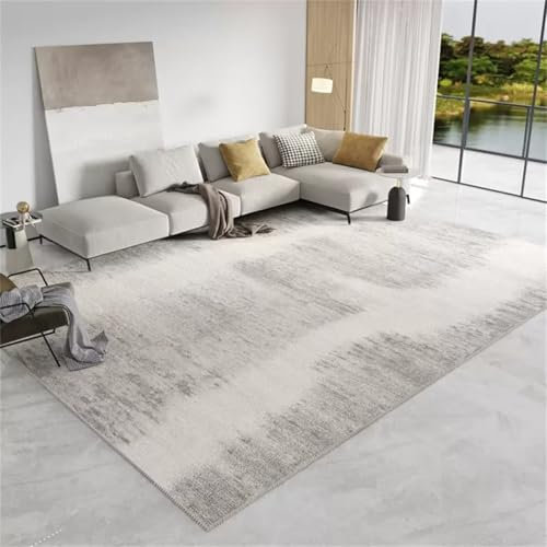 RUGMRZ Teppich Nach Mass Webteppich Grauer einfacher Wohnzimmerteppich Sofazubehör pflegeleicht waschbar Kinder Teppiche 60X120CM