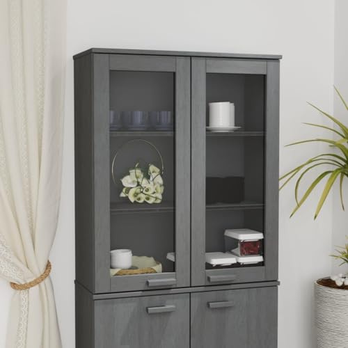 Top for Highboard HAMAR Dark Gray 33.5x13.8x39.4 Solid Wood Pine