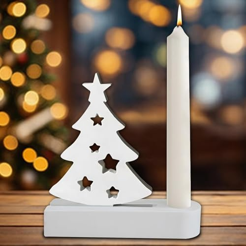 Silikonformen Gießformen Kerzenhalter,Weihnachtsbaum Teelichthalter | Kerzenformen,Silikonform mit Sockel,Weihnachtsbaum Silikonform,Silikon Gießform Weihnachten,Silikonform Handwerk DIY Geschenk