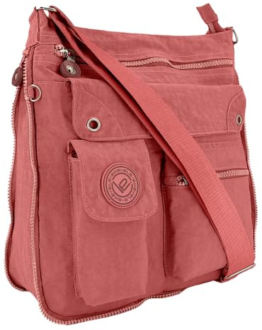 ekavale - leichte Damen-Umhängetasche - Praktische Crossbody-Handtasche - mit vielen fächern - Schultertasche wasserabweisende Damentasche