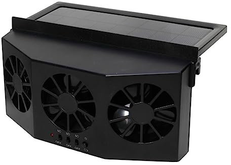 SOLUSTRE Portable Solar Car Exhaust Fan Compact Cooling for Vehicles Efficient Air Ventilation for Hot Days Design for Healthier Driving Environment
