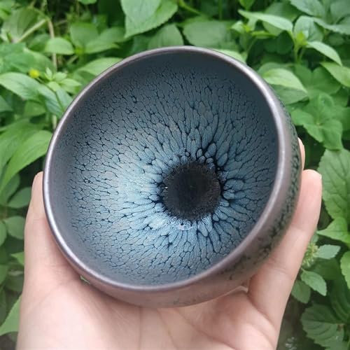 Teiere Servitori Di Caffè Set Da Tè Da Viaggio Tazza Tenmoku Fatta Mano Con Splendida Glassa Punti Ciotole Tè In Porcellana Potter Prima Classe Con Cartello Teiere Servizi Da caffè Set