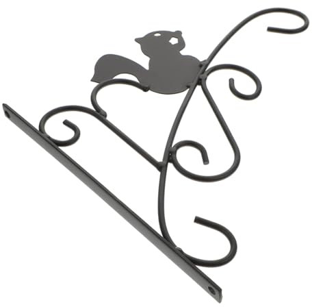 Sosoport 1 Satz Blumenständer zum Aufhängen an der Wand Geländer hängend Steht Stand Halterungen für Wandregale deckenkorb Hanging Basket Wandhaken Aufhänger für Blumentöpfe Eisen Black