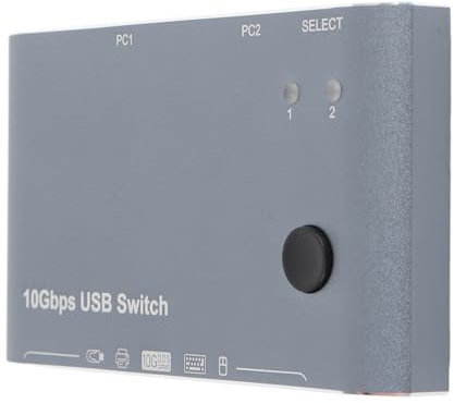 USB 3.2 Switch Hub, 2 Computer Condividi 4 Porta USB 10GBPS Trasferimento di Dati, Selettore Switcher per Tastiera per Laptop per PC per Wins Vista 7 8 8.1 10 11, OS X, OS,