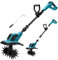 Akku-Bodenhacke kompatibel mit Makita 18V Batterie,550W Faltbar Gartenfräse mit 32cm Arbeitsbreite,18 cm Arbeitstiefe,Bürstenlos Bodenfräse,Elektro Motorhacke für Garten und Rasen (Ohne Akku)