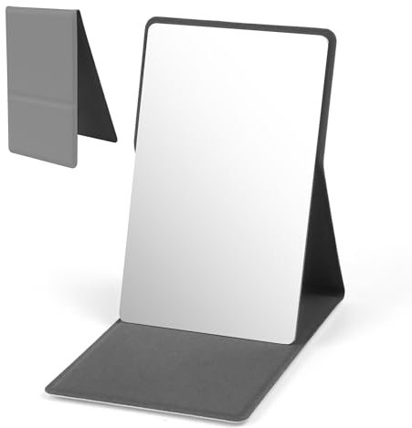 Zssxysm Taschenspiegel, Reisespiegel, Klein Handspiegel mit Kortikale Schale, Ultradünn Schminkspiegel, Tragbarer Kosmetikspiegel für Reise, Camping & Makeup, 11 x 7 cm