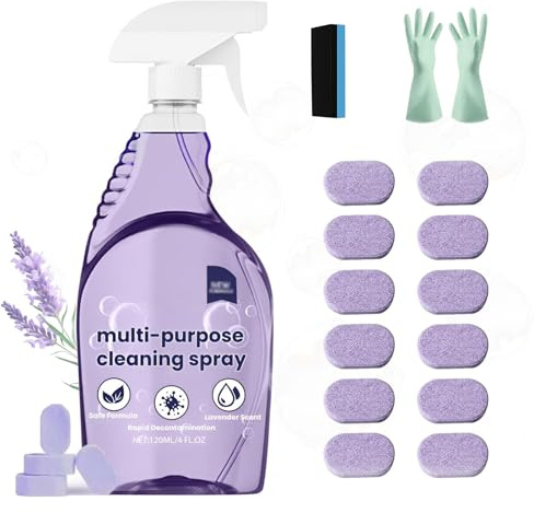 Clean Spray Reiniger Backofen, 2025 Clean Spray Backofenreiniger, Allzweckreiniger Mit Konzentrierten Reinigungstabletten FüR Zuhause, KüChe, Bad & Mehr (12)