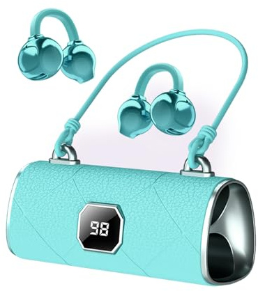 Casque à clip osseux - Sans fil - Pour le jogging - Avec arceau d'oreille - Clip d'oreille - Bluetooth - Sans fil - Conduction des os - Écouteurs OWS