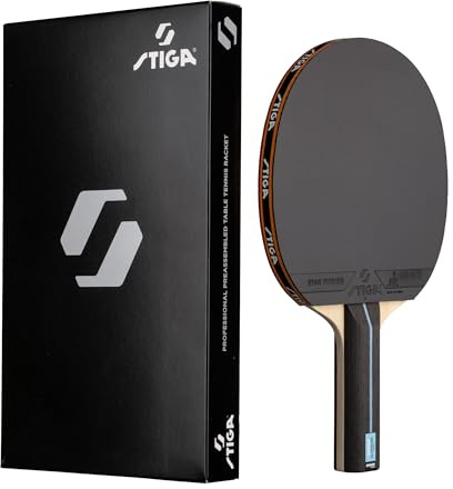 Stiga Banda Allround Future System, 5-Ply Wood Table Tennis Bat, Star Future S Rubbers, Soft Sponge, Re-Glueable, ITTF Approved, Mid-Level for Control & Spin - Classic - Black/Red
