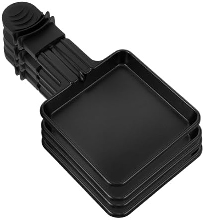 HEALLILY Lot de 4 mini poêles à fromage à raclette en acier inoxydable - Anti-adhésifs - Accessoires pour barbecue
