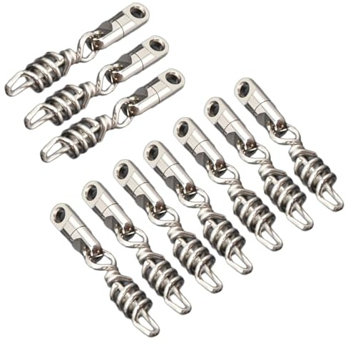 Geavonyg 10pcs Luros Conectores Clipe De Agua Salada Dulce Pesca Resistencia Barriles Rodamiento Rodamiento Swivels