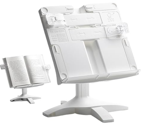 Support de Lecture pour Livres - Porte-Livre De Bureau,Support Rotatif Portable pour Partition Musicale École Cuisine Livre de Recettes Agenda Document Cahier Lit Piano Partition - Élèves Adulte