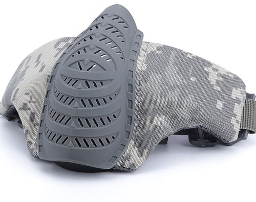 Demi-Masque Tactique Respirant pour Airsoft, IdéAl pour Les Jeux Tactiques CS et Le Cosplay d'halloween(ACU)