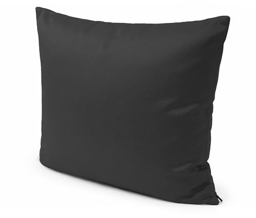 POKAR Palettenkissen Dekokissen 40x40 cm | Wasserabweisendes Palettenauflage mit Abnehmbarem Bezug | Dekorative Kissen für Palettensofa und Gartenmöbel | Öko Tex Zertifiziert | Made in EU | Schwarz