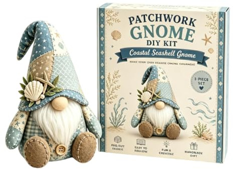 Generisch DIY Wichtel Bastelsets zum Nähen - Komplettes DIY Set für Stoff Zwerge 20cm - Kreatives Handarbeitsset für Kinder & Erwachsene - Herbst & Weihnachtsdeko Selber Machen