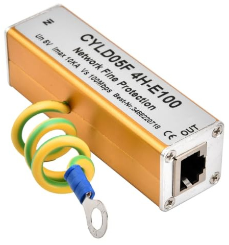 RJ45 RJ11-adapter, överspänningsskydd i Ethernet-nätverket, åska, 5V, stabil, åsksäker