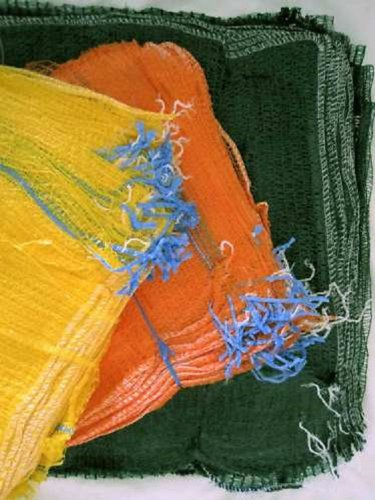 25 x Large [OR] Drawstring Net Produce Bags 45 x 60 cm - 15 Kg capacity - Vegetables, Shellfish, Logs, Kindling - Orange & Green - Free UK P & P (Orange)