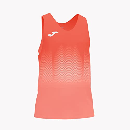 Joma Niños Camiseta Running sin Mangas, Coral Flúor, 4XS-3XS