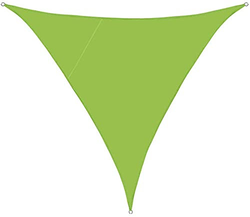 DKLE 5x5x5 m Vela ombreggiante Triangolare Impermeabile, Tenda Parasole Vela Ombreggiante Traspirante, Protezione Raggi 98% UV Tenda a Vela, per Giardino, Balcone, Terrazza