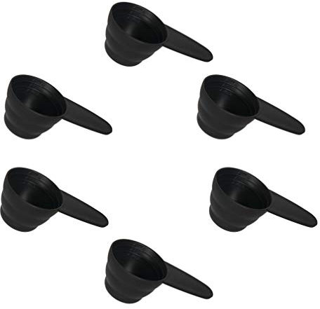 Cabilock 6 Stück Messlöffel Messbecher Löffel Kaffee Maßlöffel Messschaufeln Pulver Löffel 8/10/ 12 Gramm Kunststoff Dosierlöffel Milchpulver Löffel für Kochen Backen Dosieren Dosierhilfe Schwarz