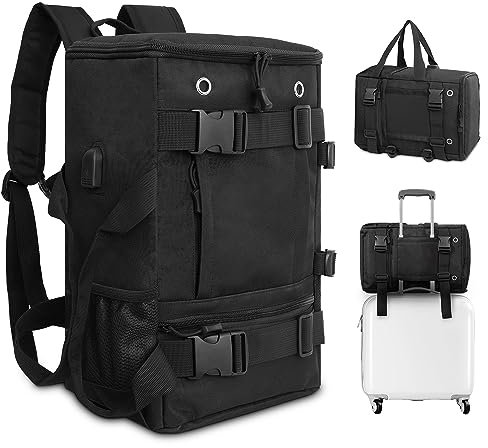 Rucksack Handgepäck Flugzeug für Ryanair 40x20x25 Reiserucksack Herren Damen Flugtasche, Leichtgewicht Travel Backpack Carry on Luggage Laptop Koffer Tasche für Business Schule und Reise (Schwarz)