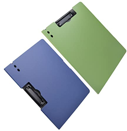 MAGICLULU 2 Piezas A4 Carpeta Portapapeles De Notas Portapapeles De Plástico A4 Carpeta De Sobres Tablero Duro Portapapeles Sobre De Documentos Carpetas De Oficina Placa De Escritura Clips