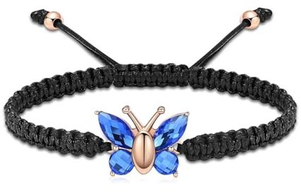 Cremación joyería mariposa urna pulsera para cenizas humanas para mujeres ajustable Memorial Keepsake cuerda pulsera