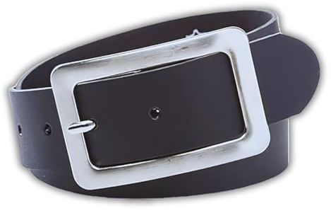 INVIDA Gürtel Damen Schwarz - Ledergürtel, Breiter Gürtel 4 cm Breite, Made in Germany, Bundweite 85 cm