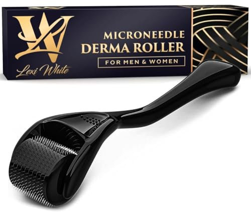 Derma Roller per pelle, dermaroller capelli e barba - Rullo microneedling in titanio per viso (1,0mm)