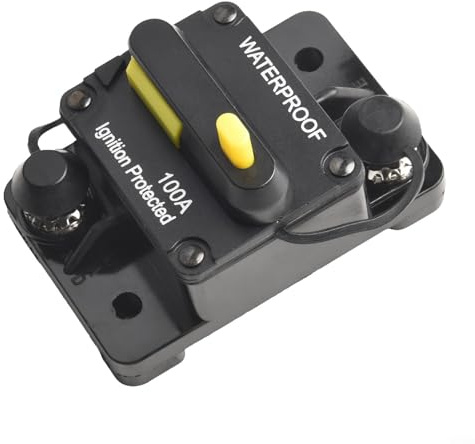 Fusible de disjoncteur DC 30 A 300 A avec réinitialisation manuelle étanche IP67 pour applications automobiles et marines (100 A)