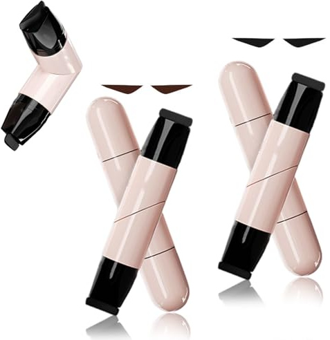 MNYXIS 2 Pcs Sello Delineador De Ojos Waterproof, Doble Punta Eyeliner Stamp, Secado Rápido Plantilla Delineador De Ojos Coreano Eyeliner, Resistente Sudor Lápiz Delineadors o-Jo Plantilla Cosmética