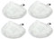 First4spares Steam Mop Floor Microfibre Cleaning Pad Covers for Hoover SSNC1700 Steamjet (White, Pack of 4)