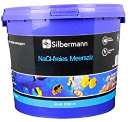 Silbermann NaCl (Natriumchlorid) freies Meersalz, zur Mineralien-Versorgung ohne Kochsalz im Meerwasseraquarium, in verschiedenen Größen (5000 ml)